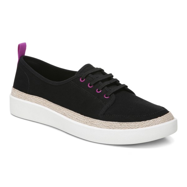 Vionic Trainers Ireland - Jovie Sneaker Black - Womens Shoes Discount | DQCUV-1384